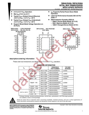 SN74LV245APWRG3 datasheet  